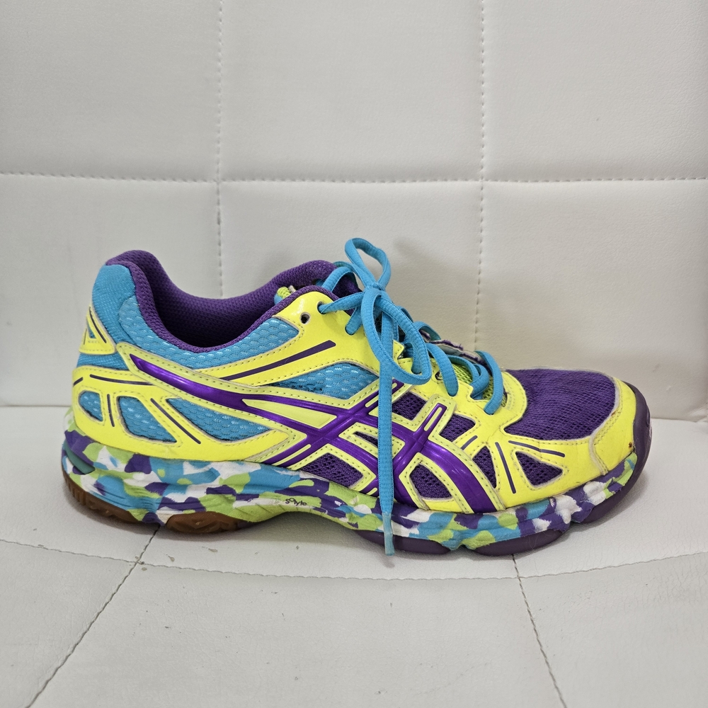 ASICS Women's Purple and Yellow Athletic Shoes